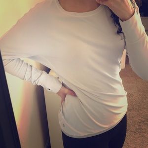 LuluLemon White Long Sleeve Top